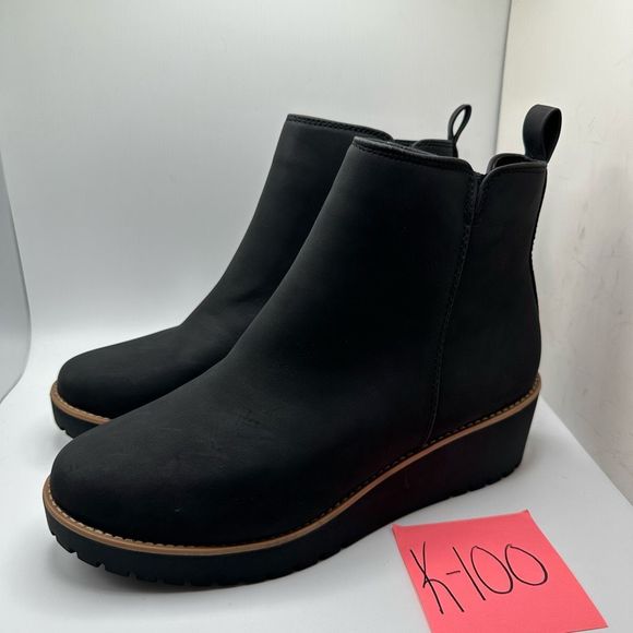 CUSHIONAIRE Women's Ilena wedge boot +Memory Foam 10 BLACK - Picture 3 of 7